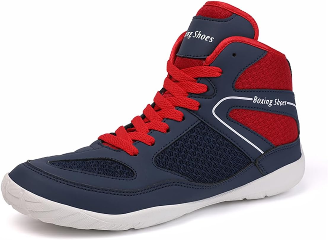 

Боксерские кроссовки для мужчин, легкие тренировочные перчатки, противоскользящие удобные спортивные кроссовки для зала, дышащая сетка, кроссовки для кикбоксинга Donfaauk, красный