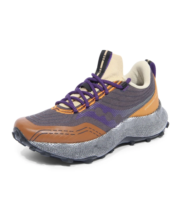 Коричнево-Фиолетовые кроссовки для бега по пересеченной местности Saucony, мультиколор — фото 2