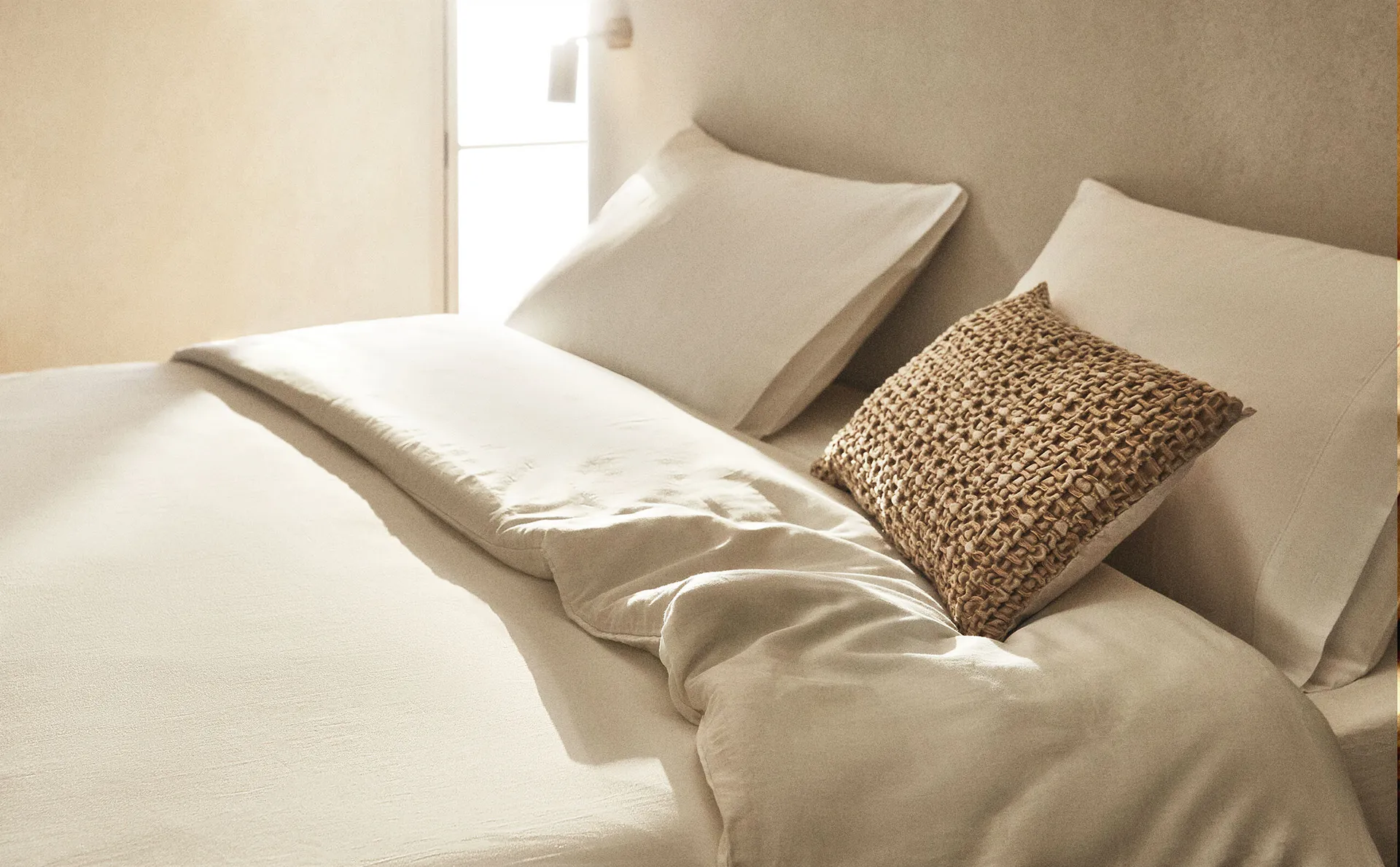 

(500 нитей) пододеяльник из сатина Zara Home, бежевый