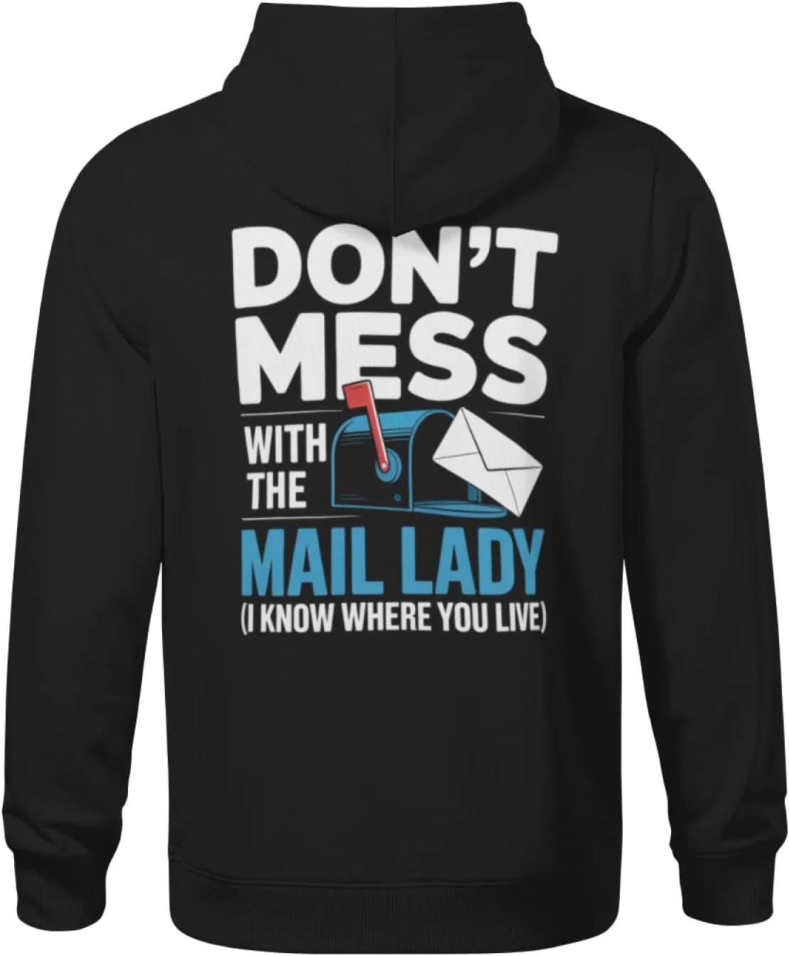 Детская худи с капюшоном Funny Don't Mess With The Mail Lady HEAPPER, белый — фото 3