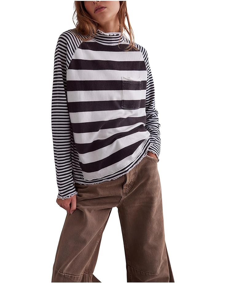 

Футболка Free People We The Free Punk Playful Tee, цвет Black/Ivory Combo
