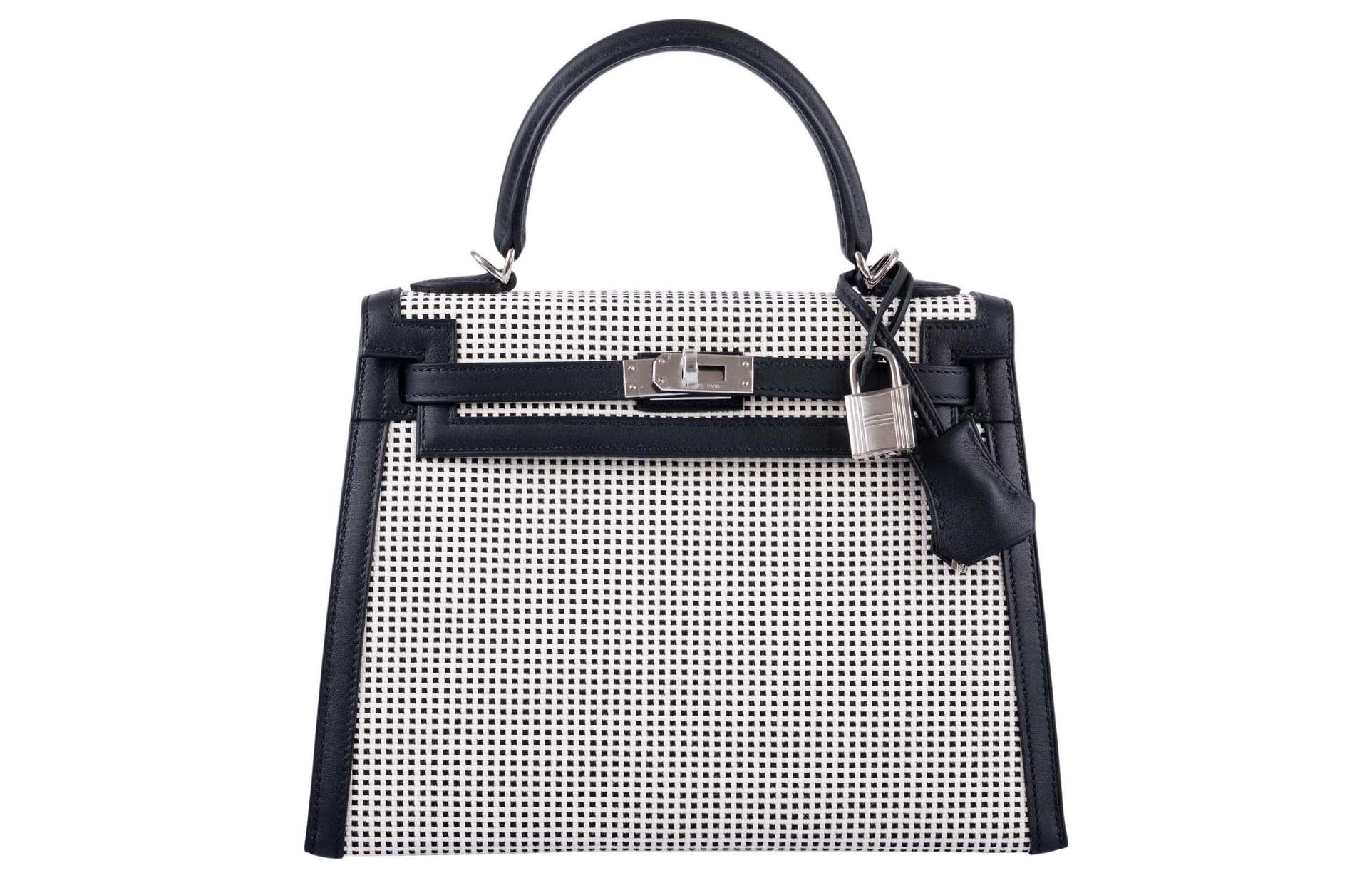 

HERMES Сумка Kelly Swift кожаная с канвой