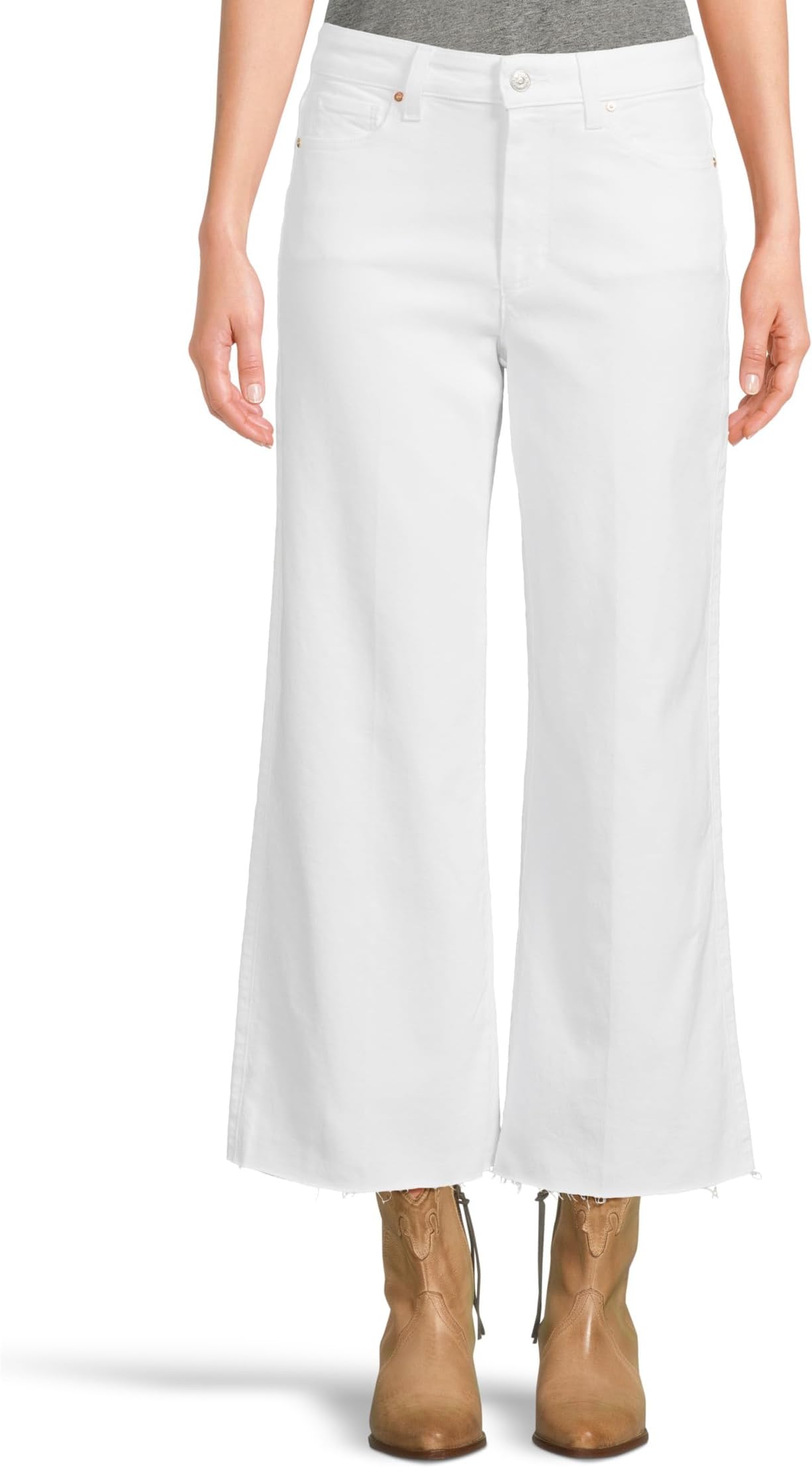 

Джинсы Paige Anessa Raw Hem in Crisp White, Crisp White