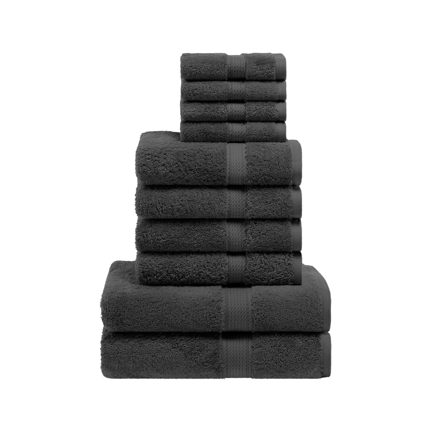 

Набор полотенец из египетского хлопка, 10 предметов Superior, цвет Charcoal