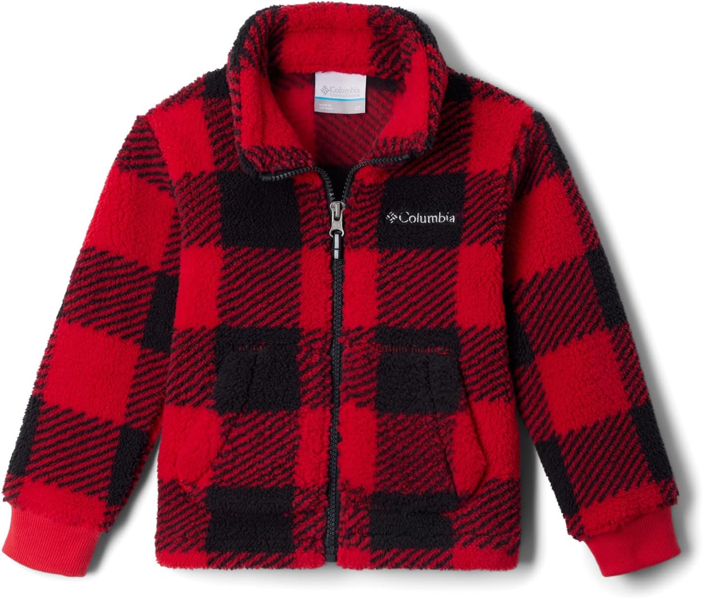 

Columbia Unisex Baby Rugged Ridge II Sherpa Full Zip, Mountain Red Check