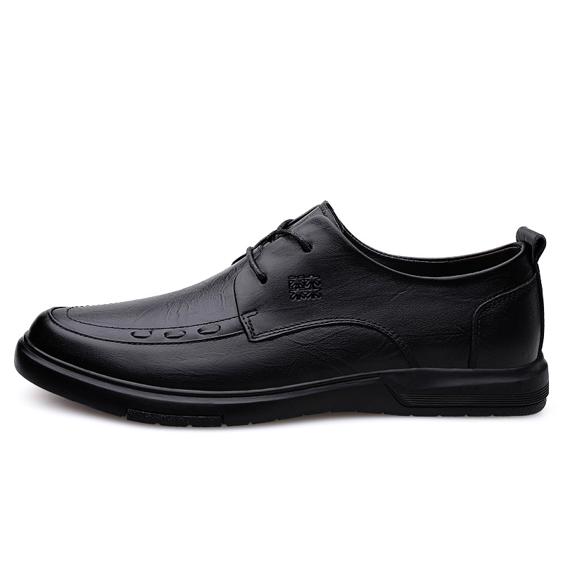 Mulinsen Мужские повседневные туфли мужские низкие черно-серые серые, цвет Gray[Leather Shoe Size: Athletic Shoes 41 = Size 40 in This Model] — фото 3