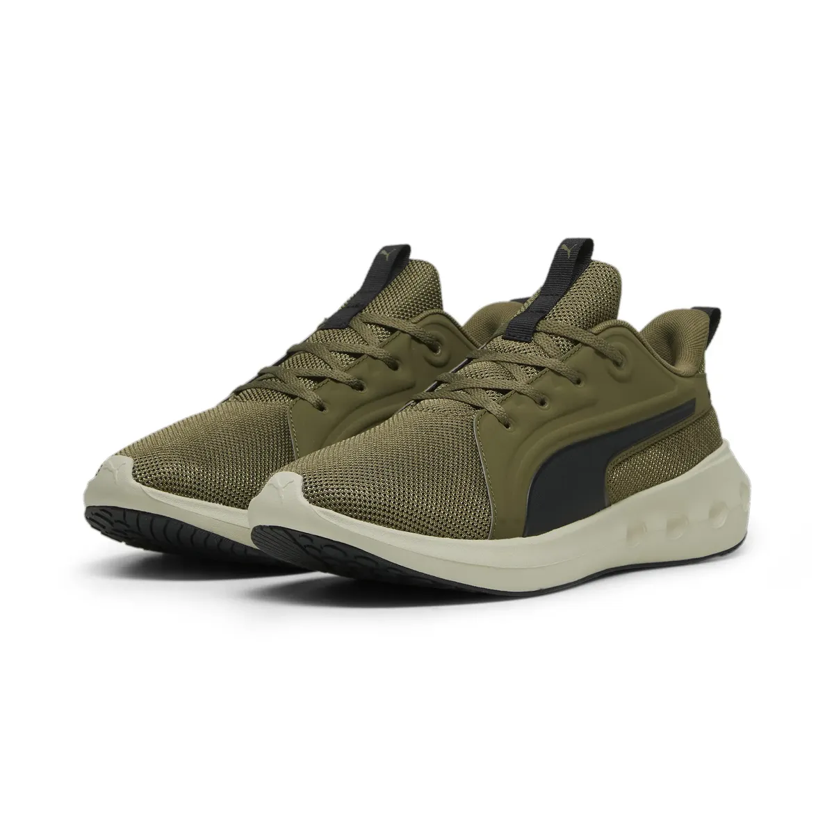 

Кроссовки PUMA "SOFTRIDE CARSON", цвет Puma Olive- Puma Black-Desert Dust