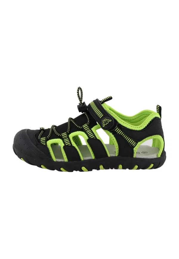 Сандалии для ходьбы blacklime Kappa, Black-Lime