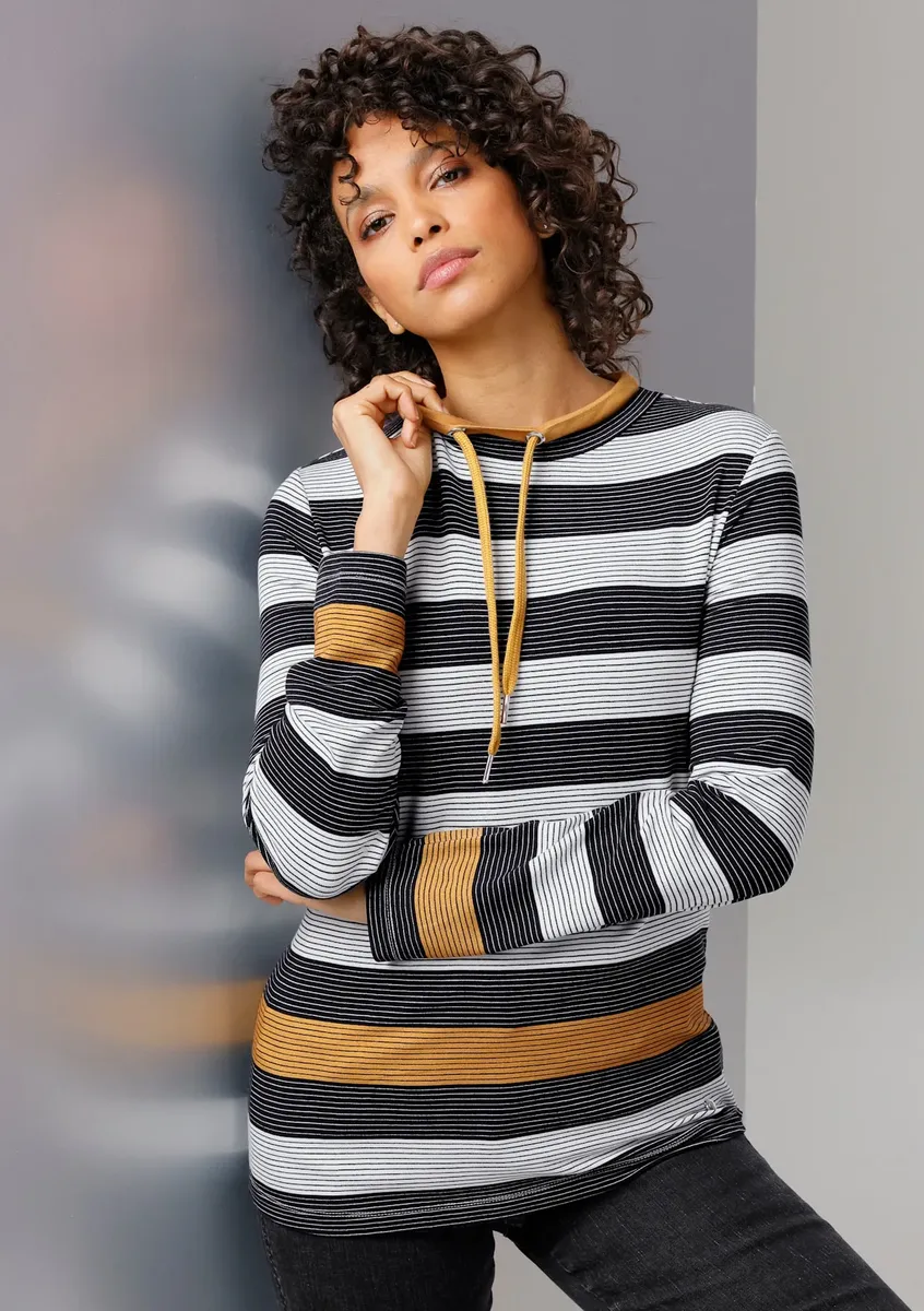 

Толстовка CREATION L PREMIUM, цвет Schwarz-Ocker-Gestreift