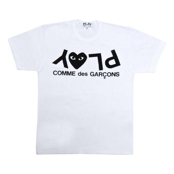 

Футболка play logo tee 'white black' Comme Des Garcons Play, белый