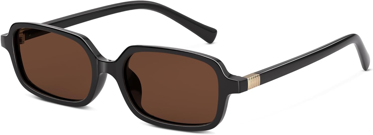 

Ретро поляризованные солнцезащитные очки для женщин и мужчин - модные солнцезащитные очки с защитой от УФ-излучения, легкие, в винтажном стиле ELITERA, 01-1pack-black Frame Tea Lens