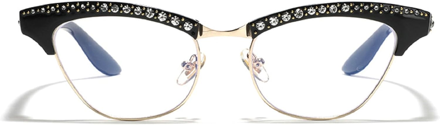 

Солнцезащитные очки «кошачий глаз» в маленькой оправе для женщин, винтажные, с металлическим покрытием и стразами, милые солнцезащитные очки с бриллиантами mincl, Black&clear