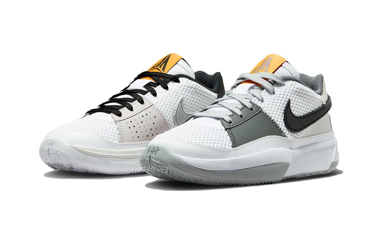 Nike Ja 1 Light Smoke Grey GS, Белый/Светло-дымчато-серый — фото 2