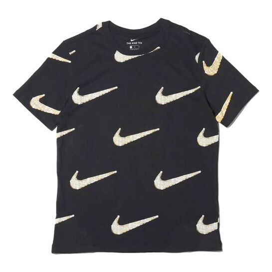 

Футболка sportswear hook print short sleeve male black Nike, черный