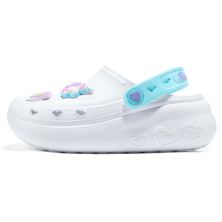 Skechers Kids Износостойкие дышащие нескользящие сандалии White/Multicolor для детей