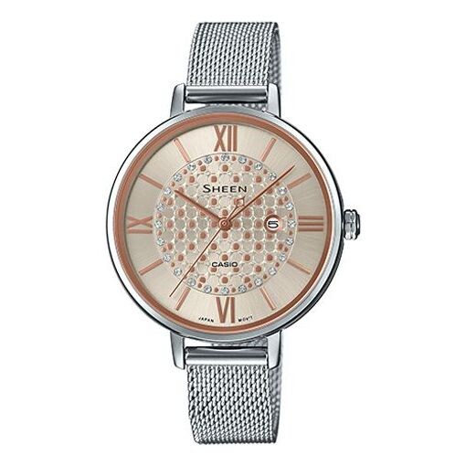 

Часы CASIO Waterproof SHEEN Quartz Sapphire Crystal Silver Analog, цвет silver