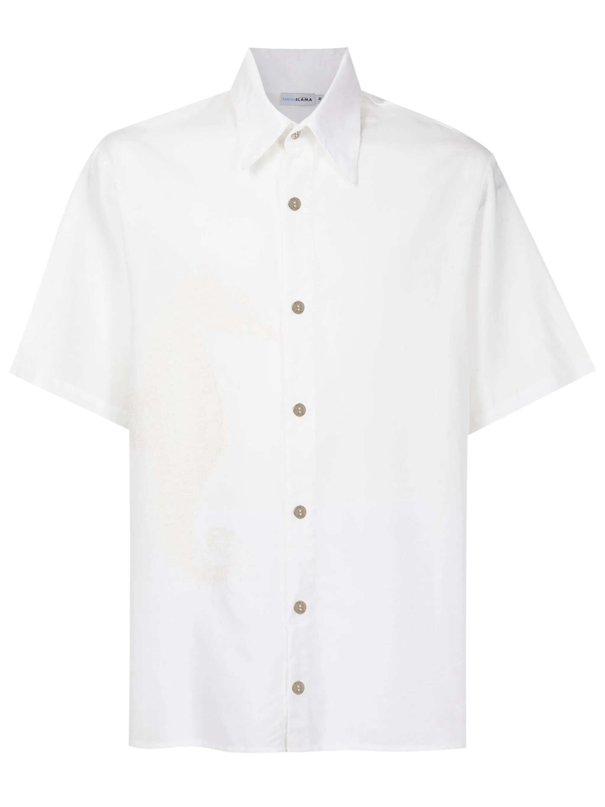 

Рубашка с короткими рукавами и вышивкой Amir Slama, белый