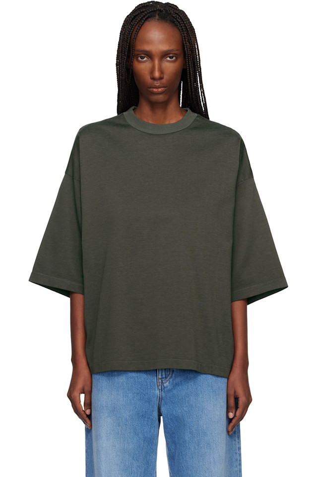 

Свободная футболка с коротким рукавом Fear Of God, хаки