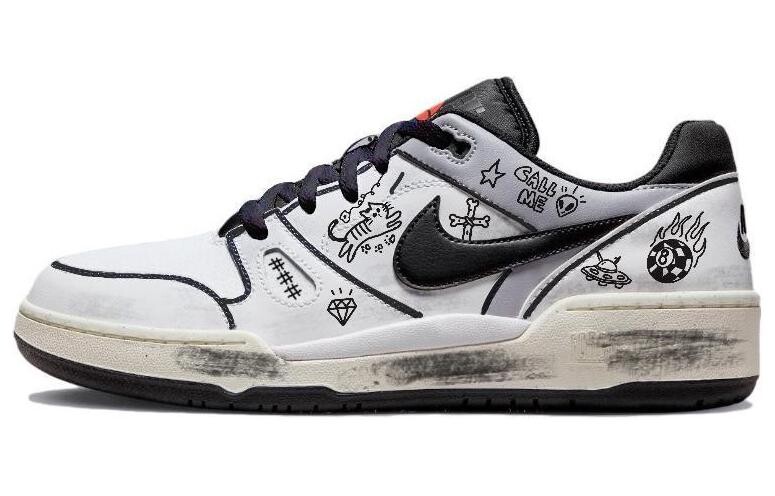 

Кроссовки Nike Full Force Skateboarding Shoes Men Low-top Black/white, белый