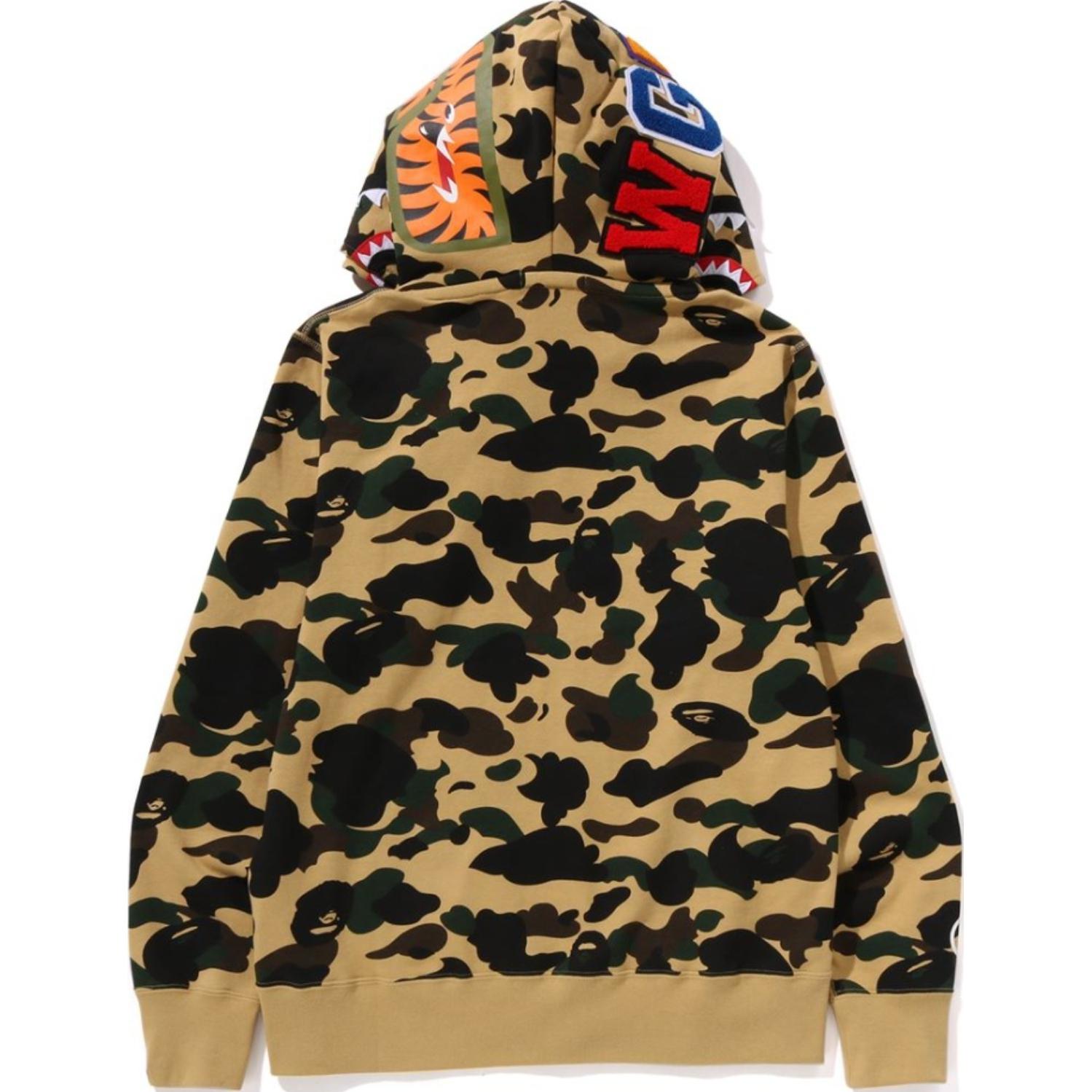 Bape 1st Camo Shark Full Zip Double Hoodie SS25 A BATHING APE, камуфляж — фото 3