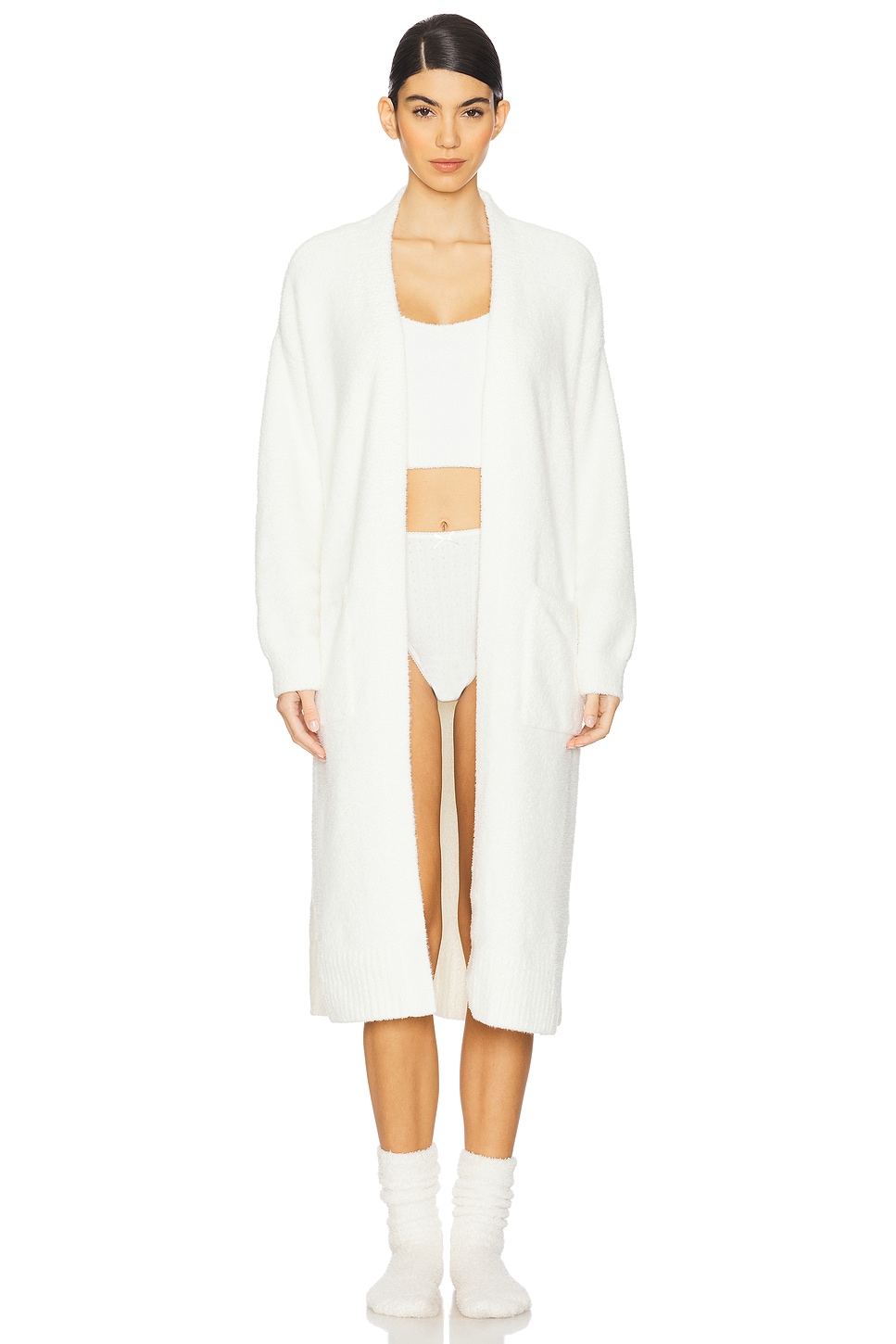

Cozychic Luxe кардиган с высокими разрезами Barefoot Dreams, pearl