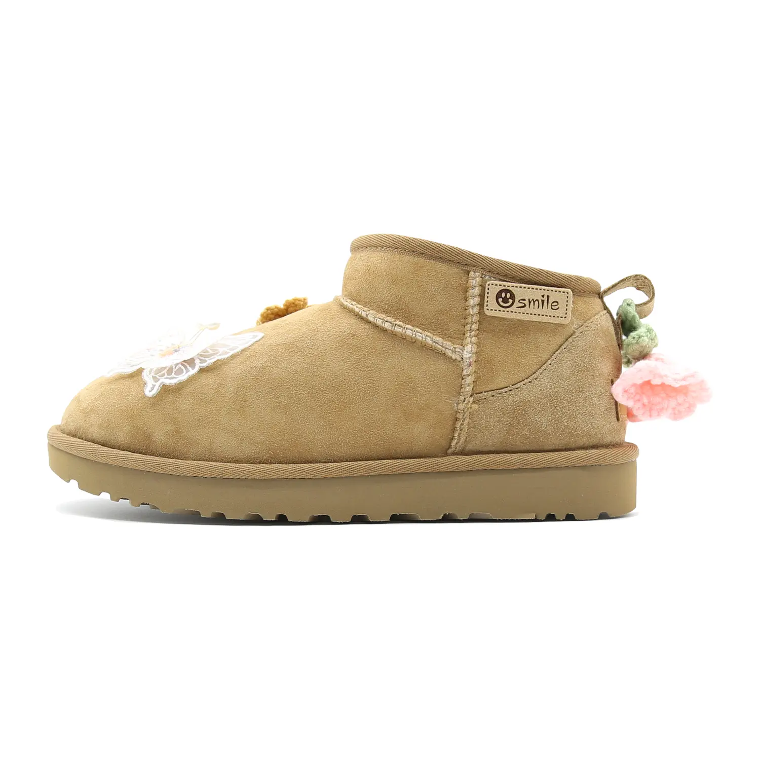 Ботинки зимние женские UGG до щиколотки, коричневый