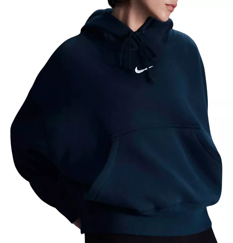 

Женский свободный пуловер с капюшоном из флиса Phoenix Sportswear Nike, цвет Armory Navy