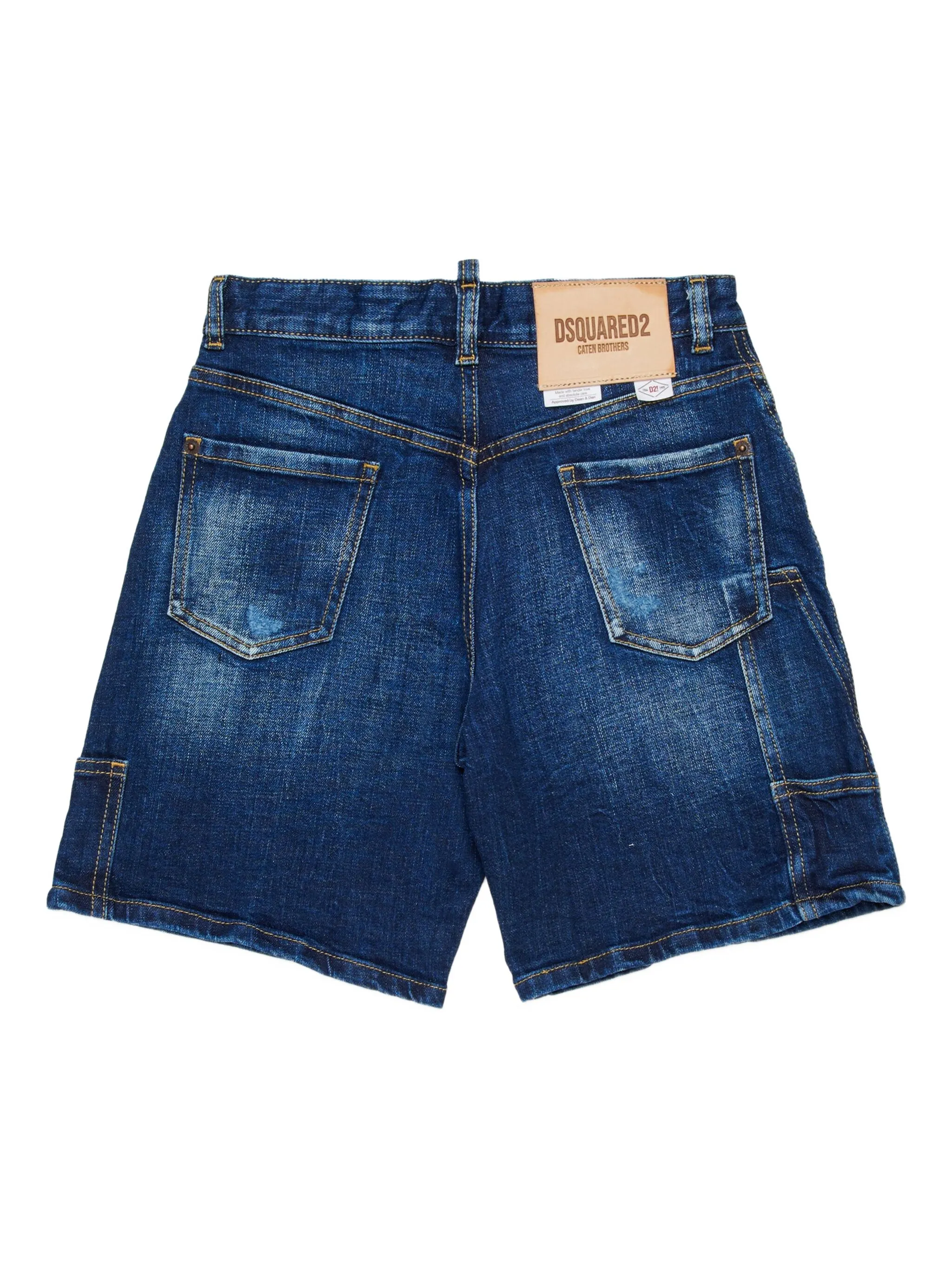 Джинсовые шорты с карманами Dsquared2 Kids, синий — фото 2