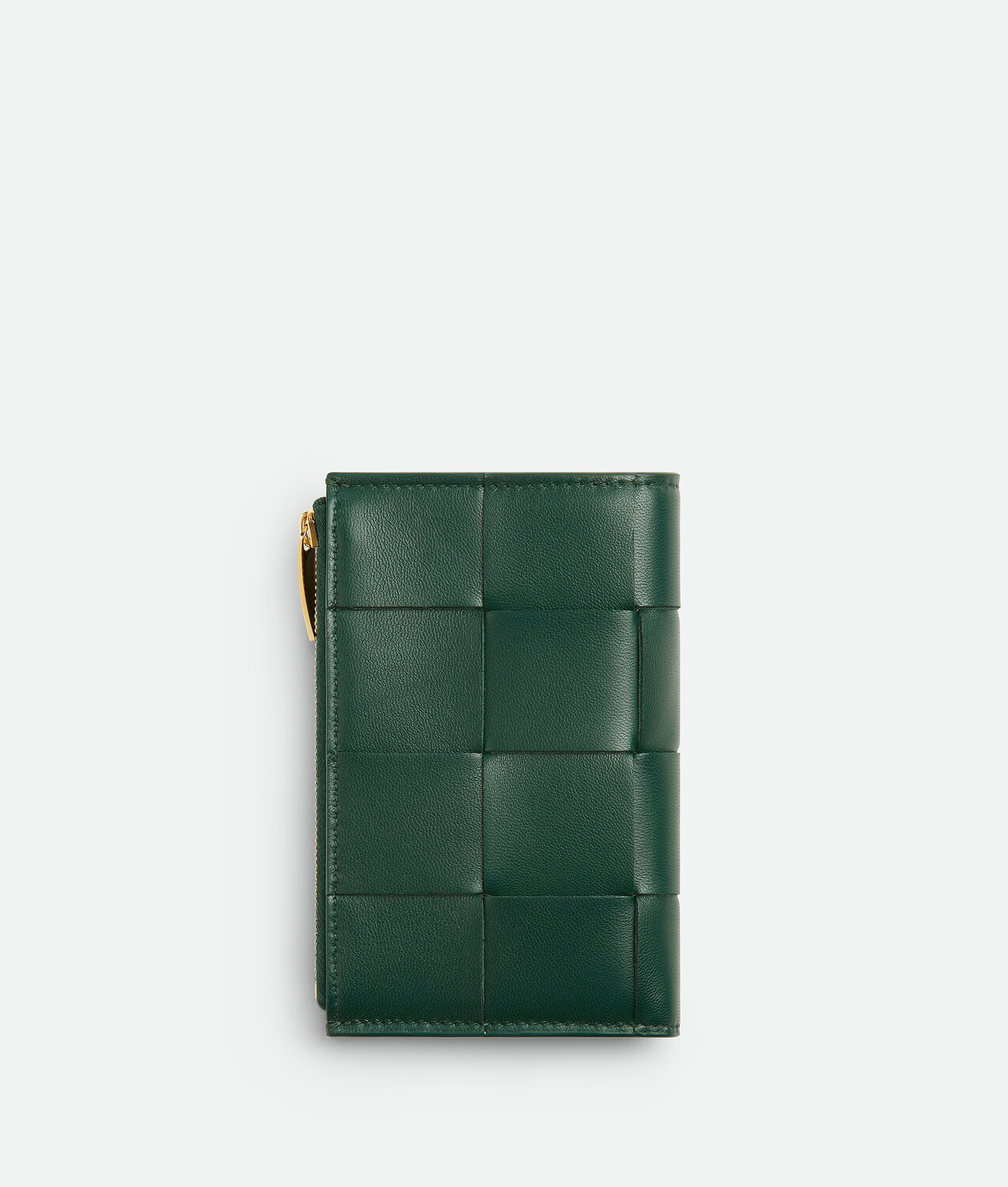 средний складной кошелек Bottega Veneta, изумрудно-зеленый — фото 3