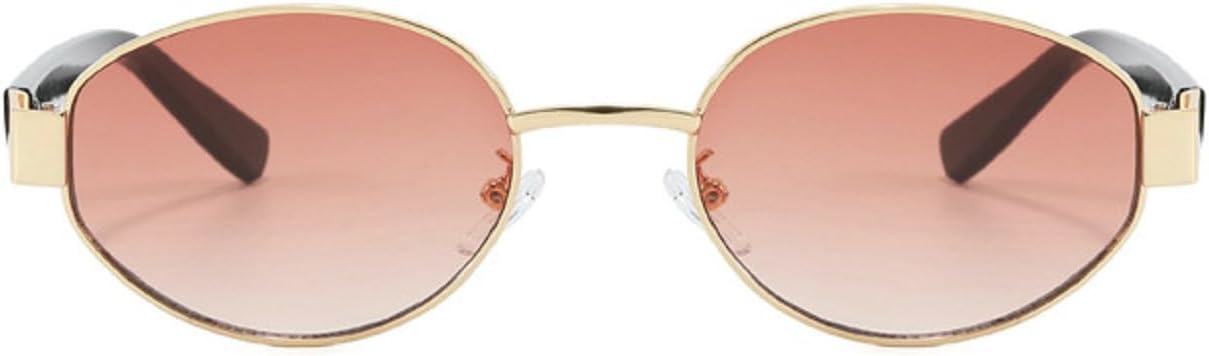 

Маленькие овальные металлические солнцезащитные очки для женщин, модные солнцезащитные очки в круглой оправе для мужчин, ретро-панк очки, унисекс очки UV400 9585 Melrose, C2