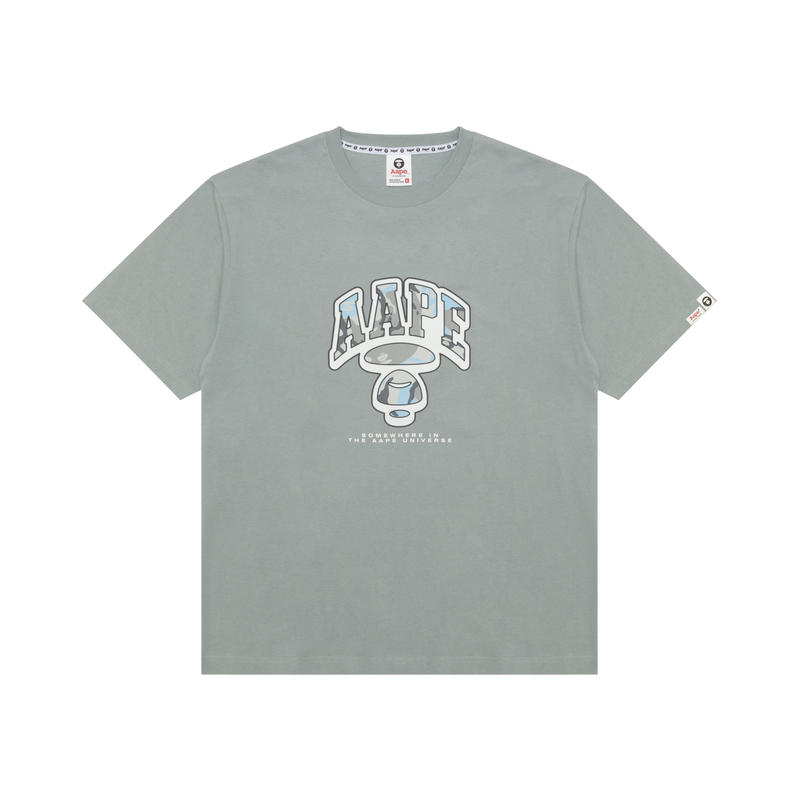 

Футболка с принтом логотипа A Bathing APE Aape, серый