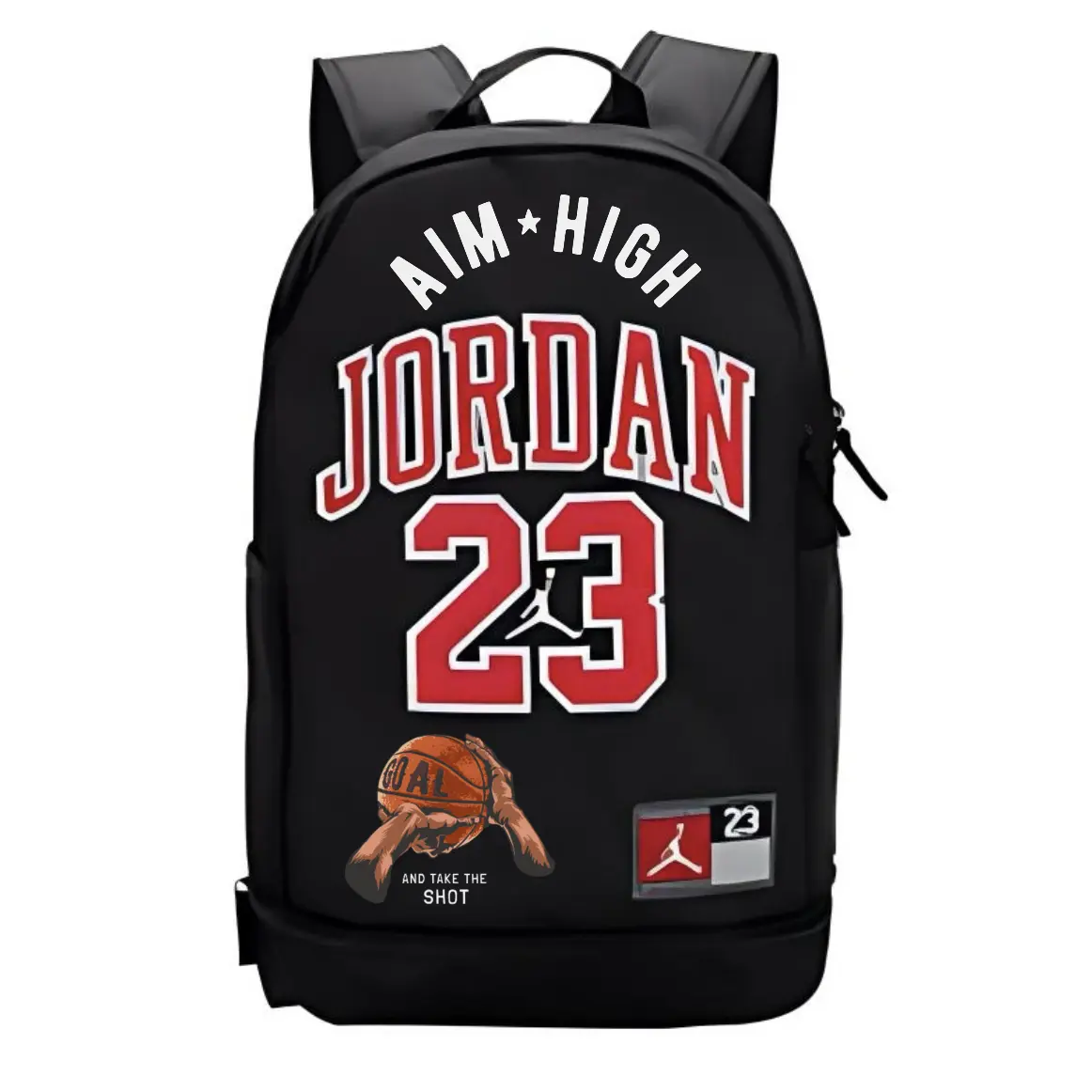 

Jordan Полиэстеровый рюкзак обычный унисекс черный, Basketball Shot