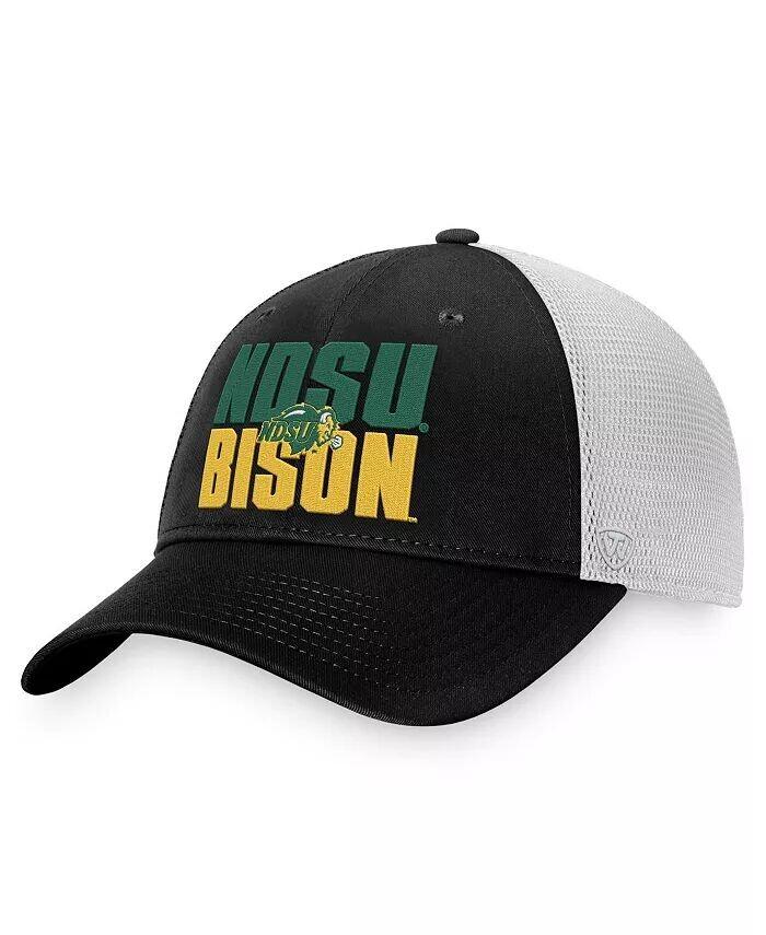 

Мужская черно-белая кепка Snapback NDSU Bison Stockpile Trucker Snapback Top Of The World