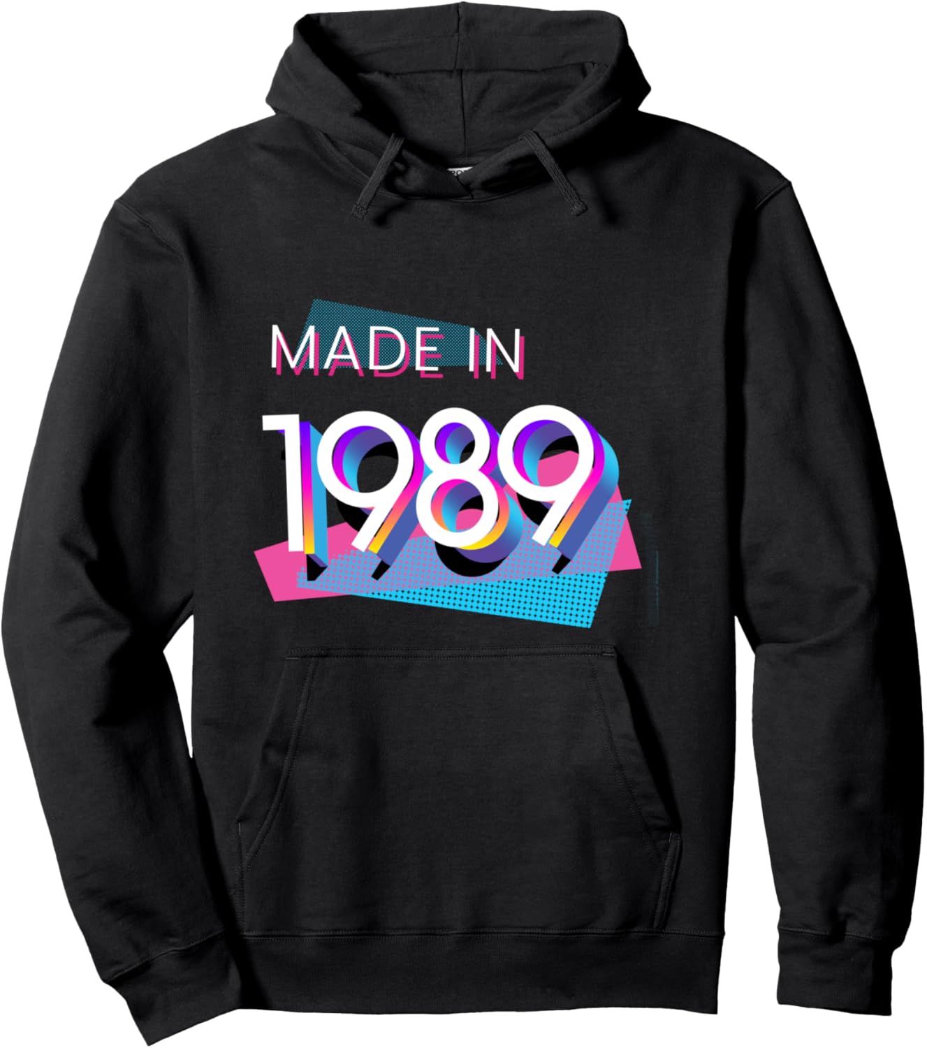 

Худи в стиле ретро 80-х, 1989 год Born In The 80S, черный
