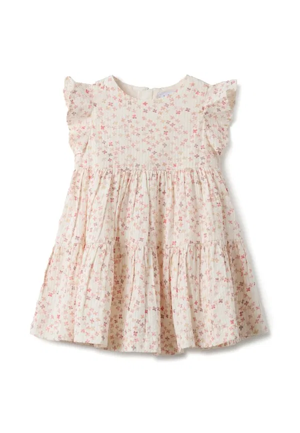 Платье повседневное, прямого кроя, с цветочным принтом Ovs, White/Pink