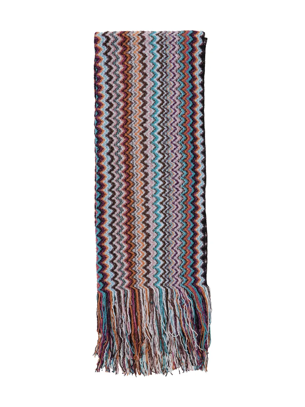 

Шарф с бахромой и узором зигзаг Missoni, красный