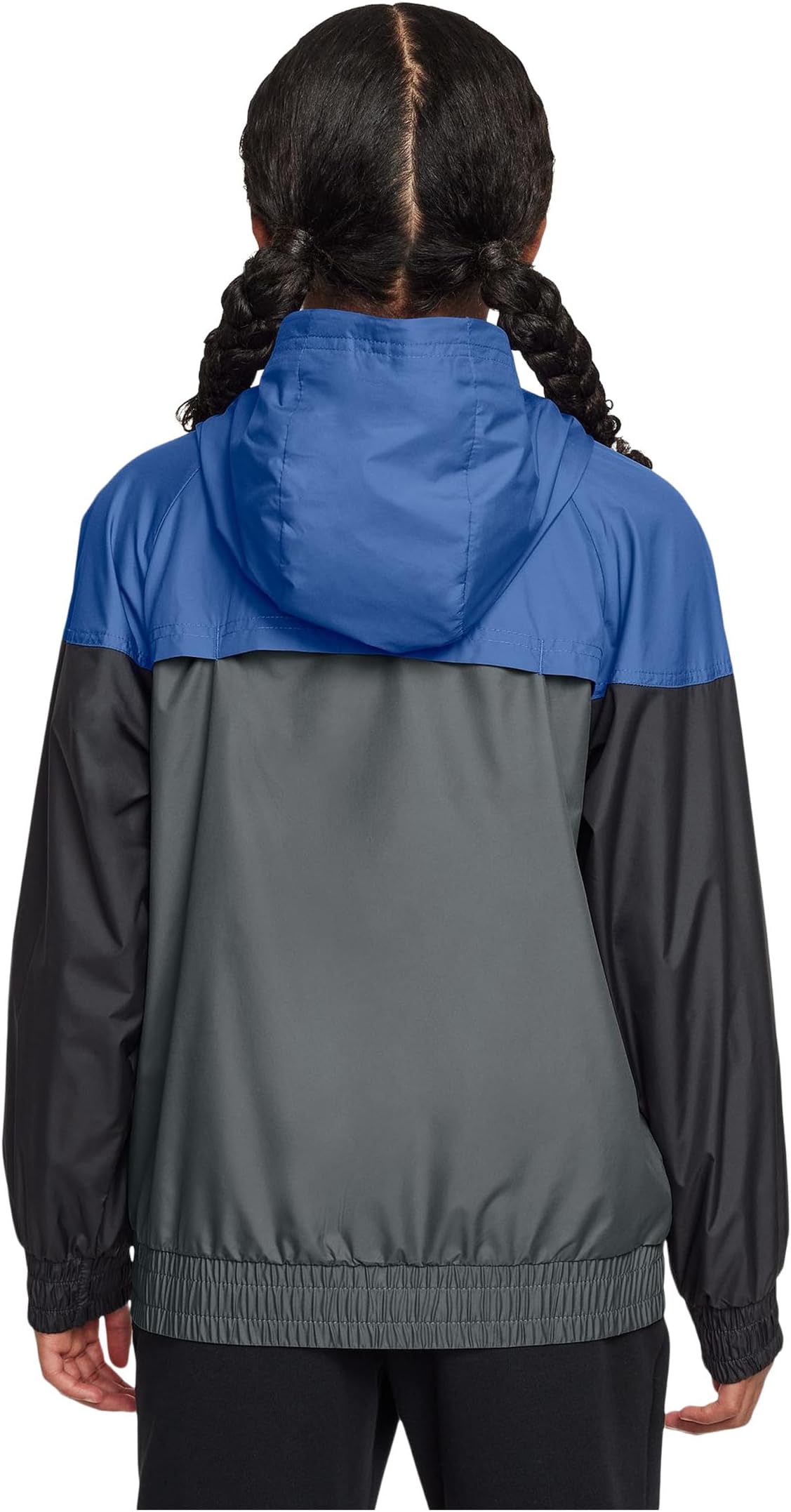 Куртка Nike Kids Sportswear Windrunner Hooded Repel Jacket, цвет Comet Blue/Smoke Grey/Anthracite — фото 2