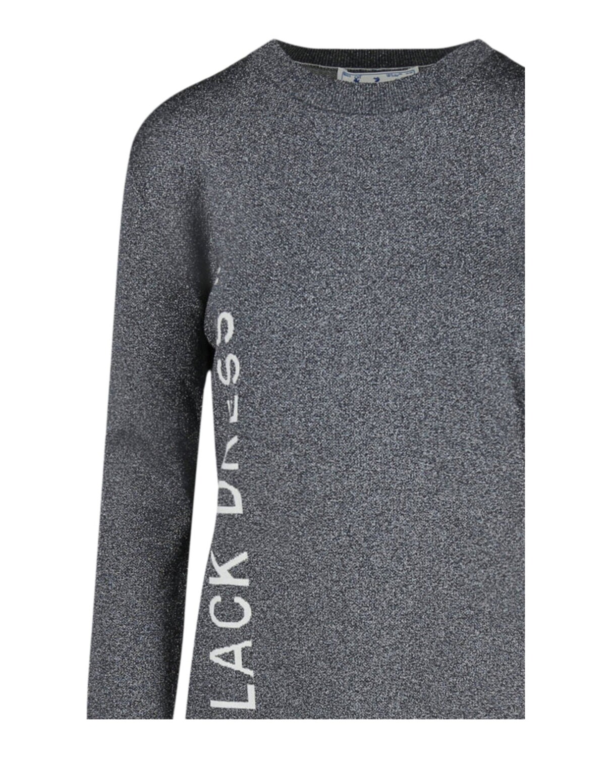 

Маленькое черное платье Off-White, серебро