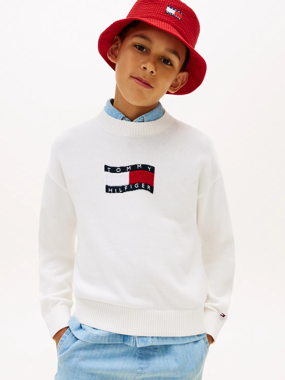 Свитер Tommy Hilfiger, White/Natural White — фото 2