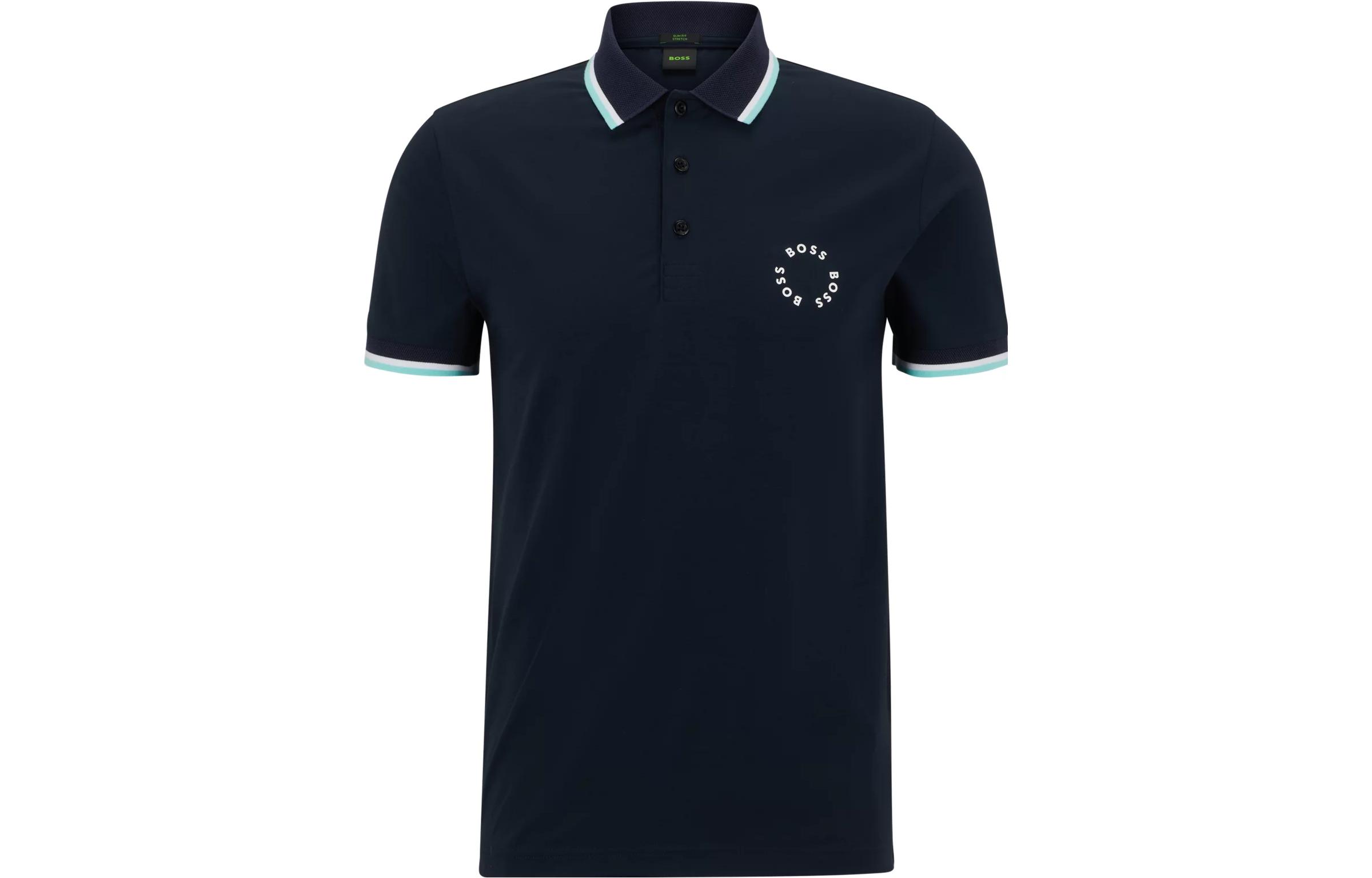 

HUGO BOSS Мужская поло темно-синего цвета, Синий, HUGO BOSS Мужская поло темно-синего цвета