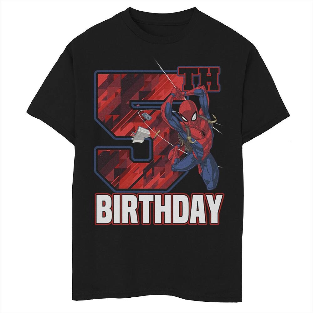 

Футболка с рисунком «Паутина-качели» на 5-летие для мальчиков 8–20 лет Marvel Spider-Man, черный