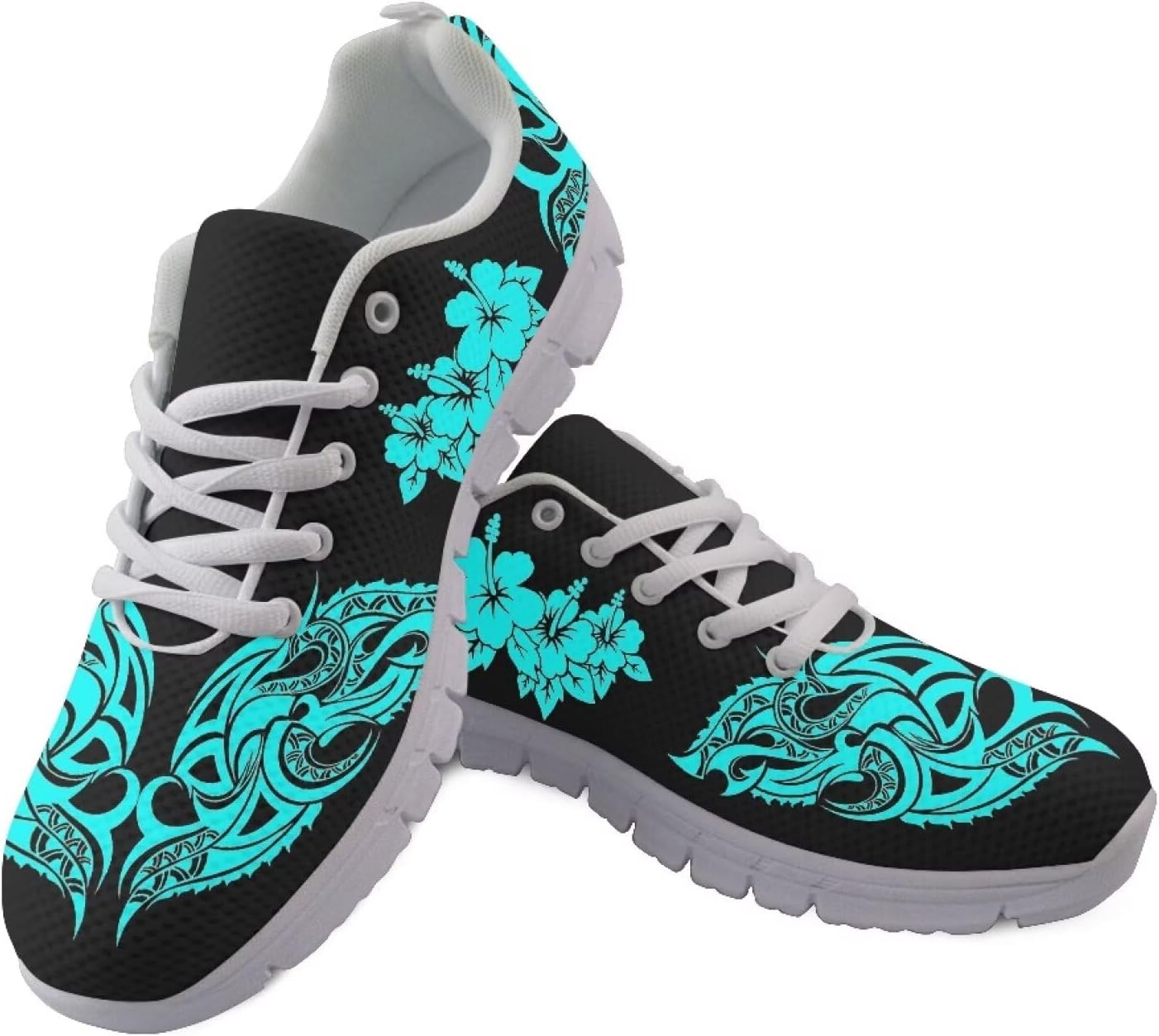 

Кроссовки для ходьбы и бега AmzPrint с гавайским полинезийским племенным принтом, для мужчин, синий