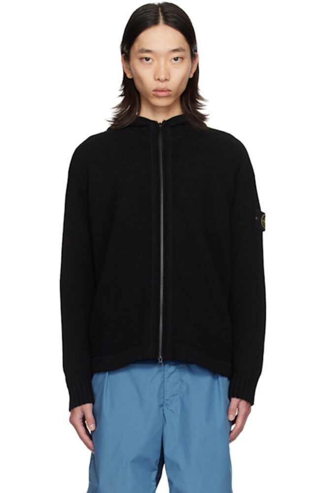 

Черный кардиган с капюшоном Stone Island