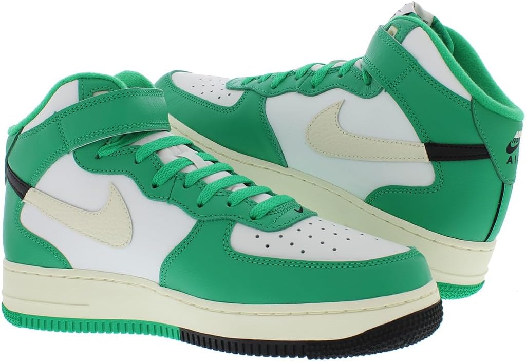 Мужские кроссовки Nike Air Force 1 Mitte '07, белый/черный/зеленый — фото 4