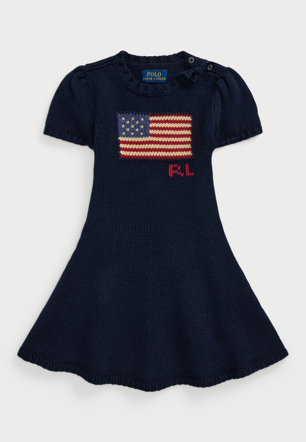 

Вязаное платье KIDS FLAG DAY DRESS Polo Ralph Lauren, синий