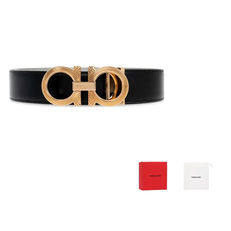 

GANCINI Мужские ремни из коровьей кожи ширина 3.5см Ferragamo, черный