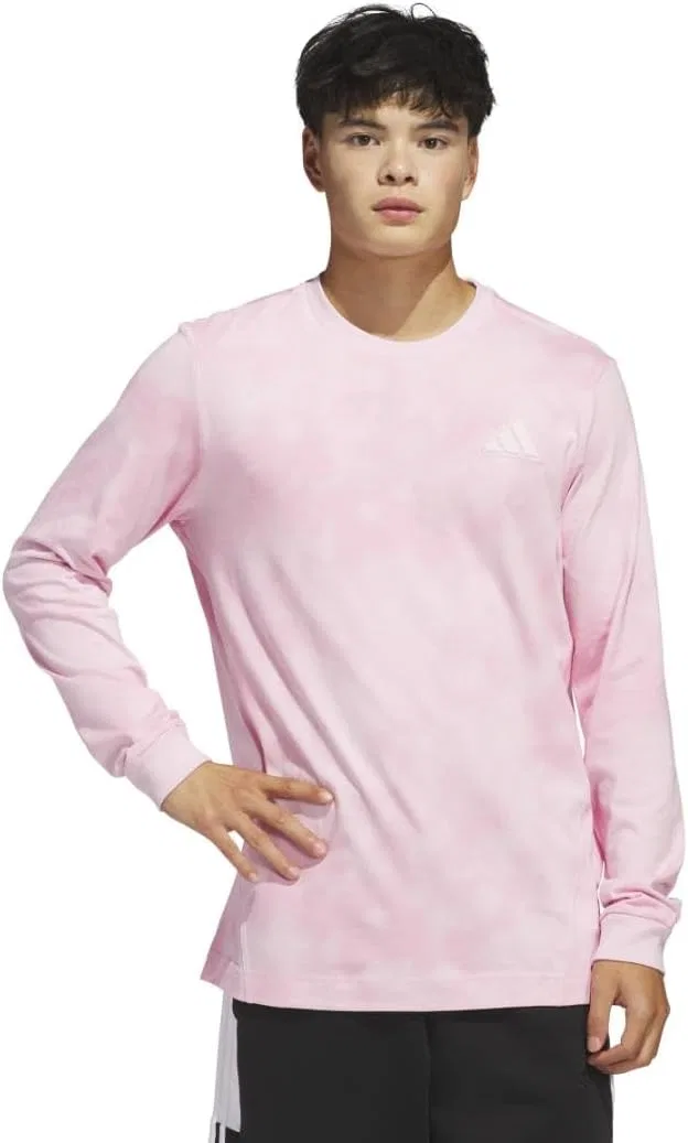 Футболка Adidas Men's Tech с длинным рукавом, Clear Pink/Light Pink, 3X-Large