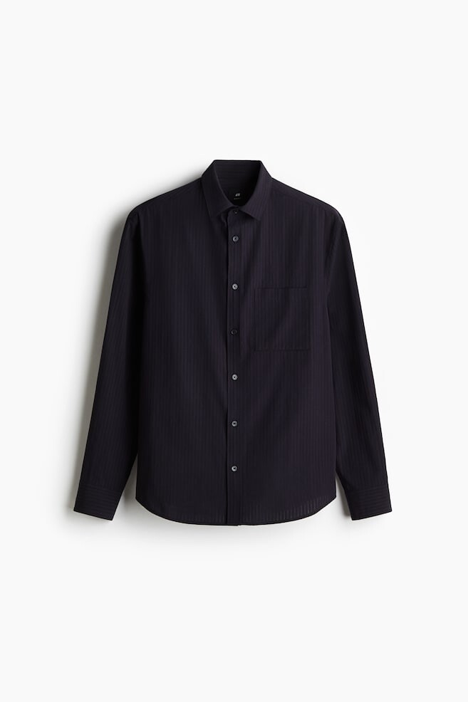 

Рубашка из смеси лиоцелла, прямого кроя. H&M, синий