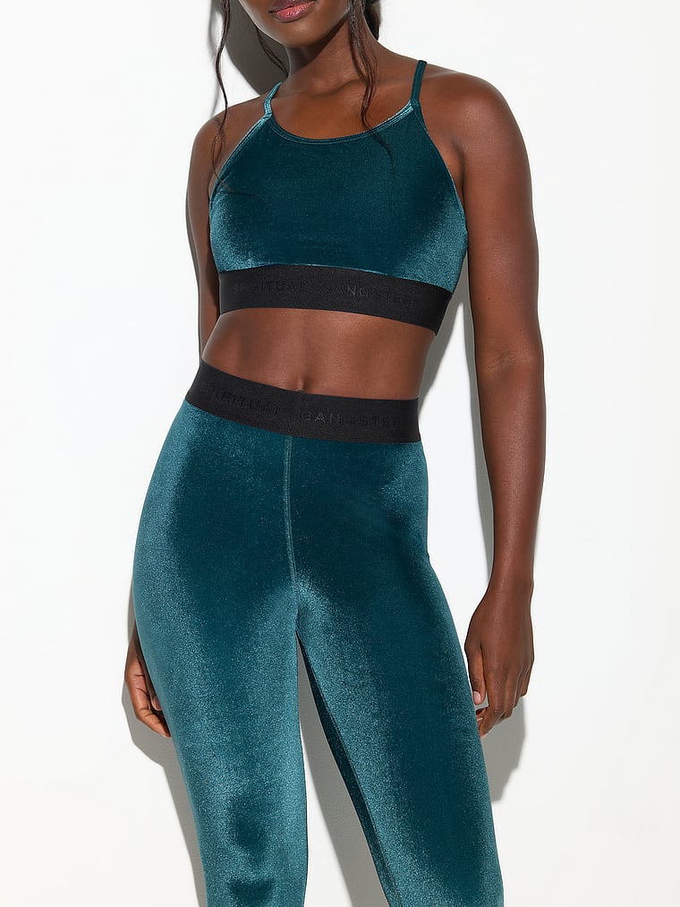 

Бюстгальтер Shiloh Velour Spiritual Gangster, midnight teal