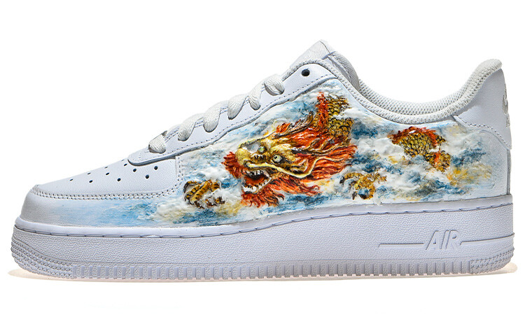 

Кроссовки Nike Air Force 1 Skateboard Shoes Men Low-Top White Blue Red